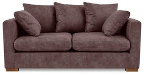 Ciemnobrązowa sofa z imitacji skóry 175 cm Hamburg – Scandic