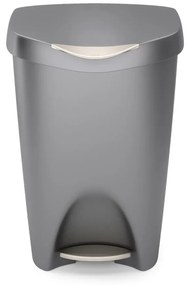 Szary plastikowy kosz na śmieci z pedałem 50 l Brim – Umbra