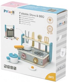 Viga drewniana składana kuchenka i grill