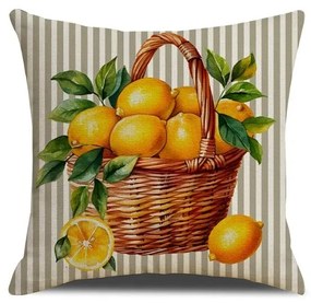 Poszewka na poduszkę LEMON BASKET 45x45 cm, beżowy