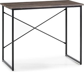 Biurko Colummn Bureau Cáceres Noir, Stół na komputer, Styl przemysłowy, Długość 90 cm.