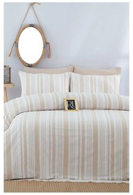 Beżowa bawełniana pościel dwuosobowa 200x220 cm – Mila Home