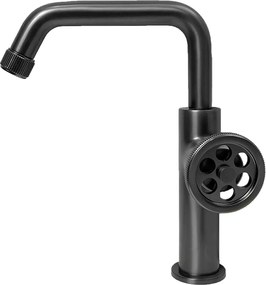 Indus bateria umywalkowa niskie wykonanie szary metaliczny - Essebagno