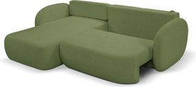 Masseno Narożnik AMICO z funkcją spania i pojemnikiem na pościel Narozniki L, Rozkładana sofa - Zielony, SICURO 20