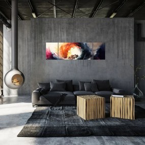 Obraz - W wirze powodzi, akwarela (170x50 cm)