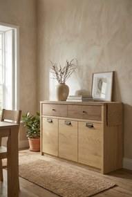 Duża komoda do przechowywania dąb cremona + dąb lefkas A7-E05