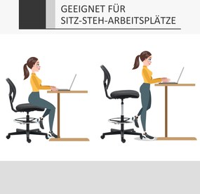 Vinsetto Ergonomiczne Krzesło Biurowe z Podnóżkiem Fotel Dyrektorski Wyściełane Oparcie Brązowe | Aosom PL