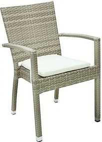 Zestaw rattanowy ogrodowy NAPOLI I. 1+2 (szaro-beżowy)