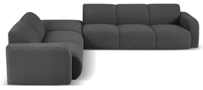 Ciemnoszary narożnik z materiału bouclé (lewostronny) Molino – Micadoni Home