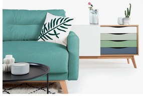Turkusowa sofa rozkładana Bonami Selection Pop