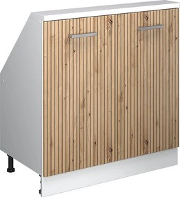 Szafka kuchenna na dach skośny dąb rzemieślniczy 80x46x81.6 r-line