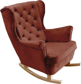 Fotel Relax z Tapicerowanym Siedzeniem i Podłokietnikami, Fotel TV 102x81x95cm Bordowy_29833