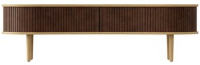 Brązowa szafka pod TV w dekorze dębu 140x40 cm Audacious – UMAGE
