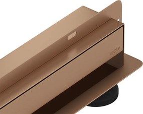Mexen Flat Wall odpływ liniowy ścienny 2w1 90 cm, miedź szczotkowana - 1C30090