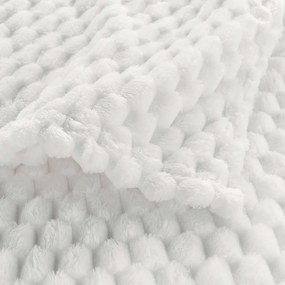 Kremowy koc z mikfroflaneli 125x150 cm Mini Frosty – douceur d'intérieur
