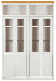 Biała witryna z litego drewna sosnowego 148x223 cm Anita – Støraa