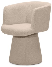 Obrotowy designerski fotel YATO, beżowy