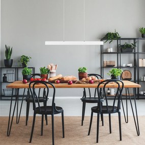 Biała lampa wisząca LED 76cm z metalu W76LED-4K-WEIß wymienny LED wyso