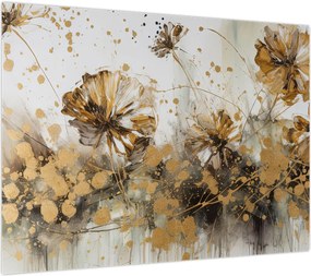 Obraz - Abstrakcyjny kwiatowy obraz (70x50 cm)