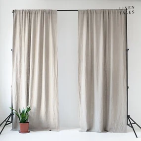 Beżowa zasłona 140x200 cm Night Time – Linen Tales