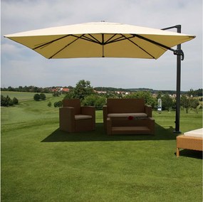 Obrotowy parasol wspornikowy MCW-A96 II,  kremowy bez stojaka, obrotowy