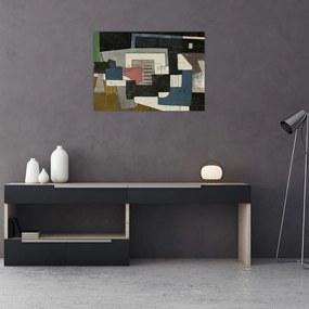 Obraz na szkle - Abstrakcja, kubizm (70x50 cm)