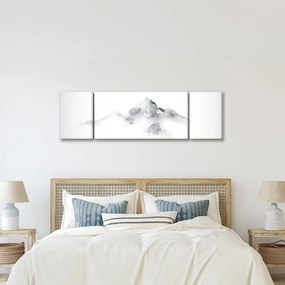Obraz - Obraz gór namalowany tuszem (170x50 cm)