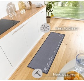 Szary chodnik Zala Living Kitchen, 50x150 cm