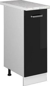 Szafka apteczna czarny wysoki połysk 30x60x81.6 r-line