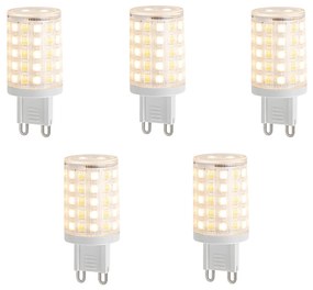 Zestaw 5 inteligentnych żarówek LED G9 z możliwością ściemniania, przezroczystych, 2,5 W, 250 lm, 2700-6500 K, Zigbee