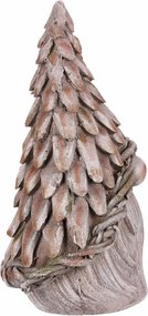 Dekoracja ogrodowa głowa krasnala, szary, 24 x 21 x 43 cm