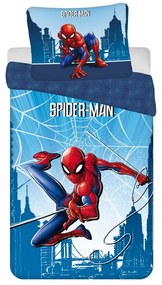 Niebieska bawełniana pościel dziecięca jednoosobowa 140x200 cm Spider-man "Blue" – Jerry Fabrics