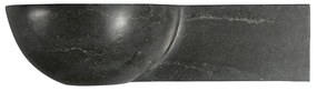 Czarna kamienna umywalka 40x23 cm Blok – Sapho