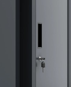 Szafka pracownicza metalowa antracytowa KACPER 1 Plus 400 x 1800 x 500 mm