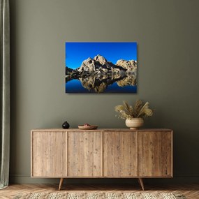 Obraz na szkle odbicia skał (70x50 cm)