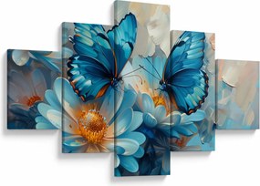 Obraz - Niebieskie motyle (125x70 cm)