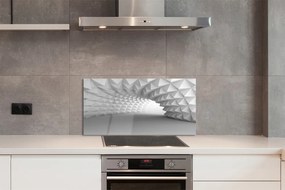 Panel szklany do Kuchni Tunel ze Stożków 3D