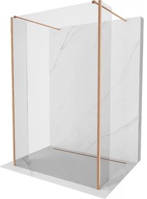 Mexen Kioto ścianka prysznicowa wolnostojąca 110 x 30 x 30 cm, transparent, miedź szczotkowana - 800-110-030-222-65-00-030