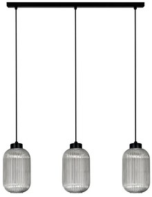 Lampa wisząca z ryflowanymi kloszami grafitowa M7-W19