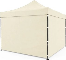 Pawilon ogrodowy eventowy FGA3, 3x3 m, automatyczny ze ściankami - namiot zamykany, beżowy