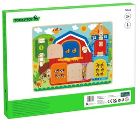 Tooky toy tablica manipulacyjna zamki obrazki farma