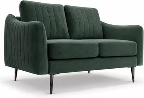 Kanapa Valoris 2-osobowa welur – elegancka sofa wolnostojąca z metalowymi nogami