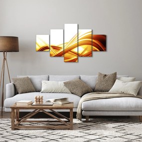 Obraz - Żółta abstrakcja (125x70 cm)