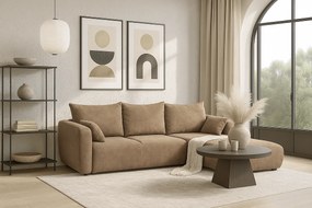 DALLAS – narożnik rozkładany prawy 255x165 cm, Raven 30 beżowa