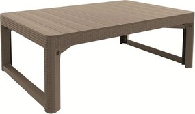 Stół Keter Lyon z rattanu 116 x 72 x 40–66 cm,kolor cappuccino