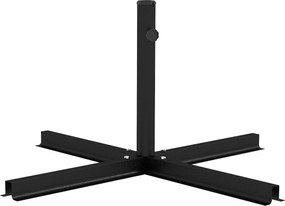 Outsunny Stelaż do parasola Stojak do parasola Krzyżowy stopa, odporny na warunki atmosferyczne, 100 x 100 x 75 cm, Czarny