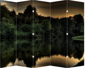 Parawan - Jezioro w pobliżu lasu (210x170 cm)