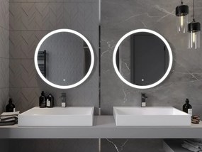 Mexen Oro lustro łazienkowe podświetlane, okragłe 70 cm, LED 6000K, antypara - 9824-070-070-611-00