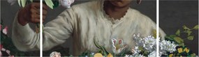 Obraz - Frédéric Bazille, Young Woman with Peonies, reprodukcje (170x50 cm)