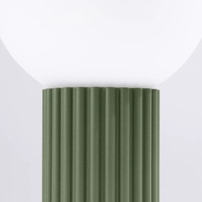 Lampa biurkowa HALO zielona oliwka ryflowana SOLLUX  LIGHTING